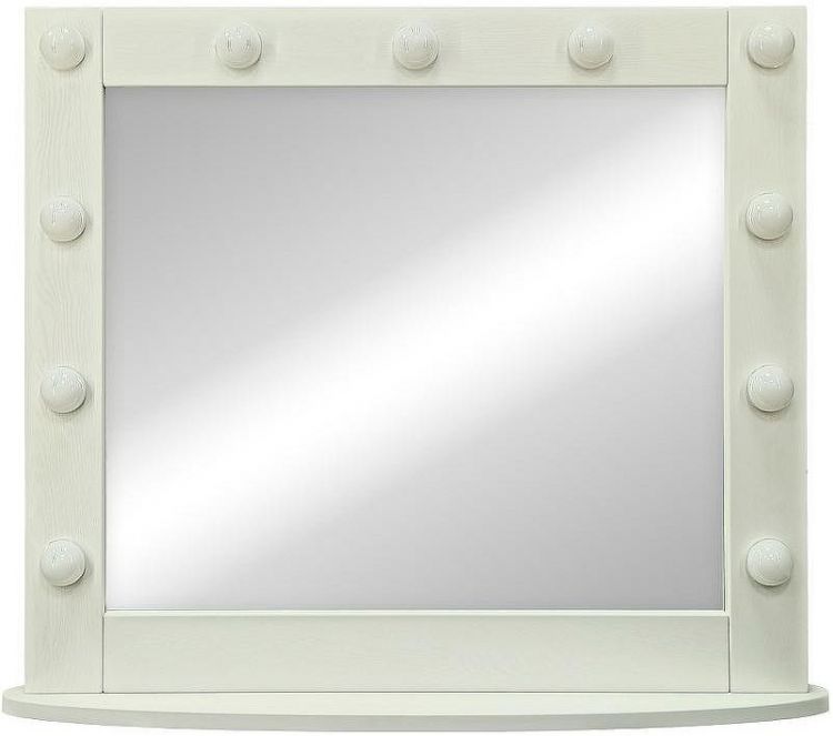 Зеркало Континент 800х700 ЗГП44 гримерное с подсветкой Белое с механическим выключателем