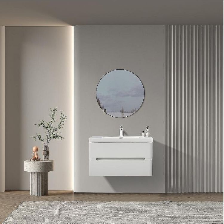 Тумба с раковиной Parly Spa River 70 River70 10107 подвесная Лилейно-белая