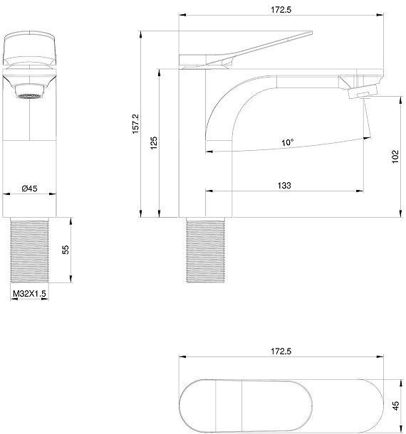 Смеситель для раковины Wonzon & Woghand WW-XH-010-MW цвет Белый матовый Смеситель для раковины Wonzon & Woghand WW-XH-010-MW цвет Белый матовый