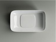 Умывальник CERAMICANOVA Element чаша накладная прямоугольная с керамической накладкой на сливное отверстие CN5021