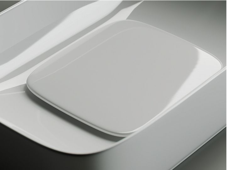 Умывальник CERAMICANOVA Element чаша накладная прямоугольная с керамической накладкой на сливное отверстие CN5021