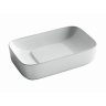 Умывальник CERAMICANOVA Element чаша накладная прямоугольная с керамической накладкой на сливное отверстие CN5021