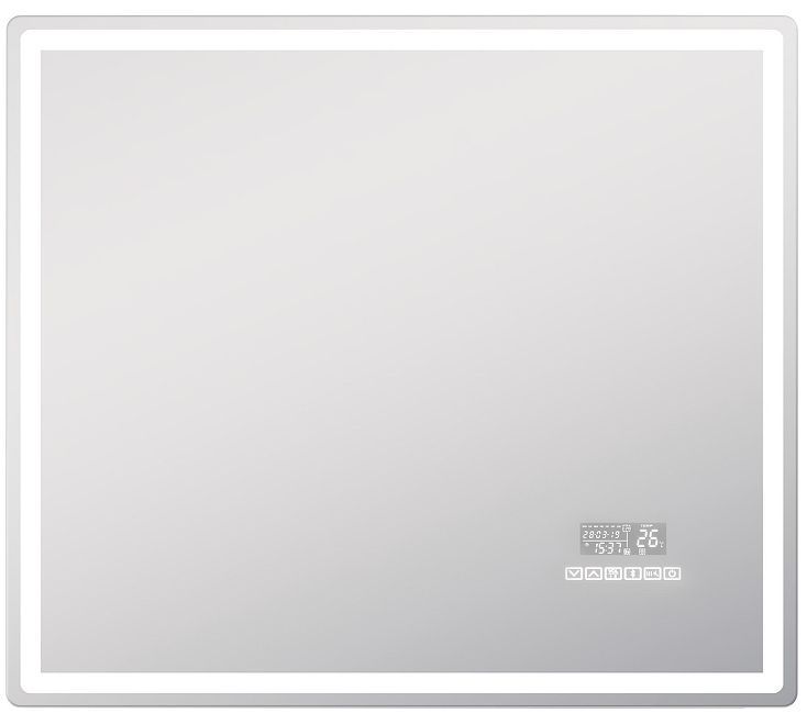 Зеркало Vigo Geometry Media Voice 100 050 с подсветкой c сенсорным выключателем и подогревом