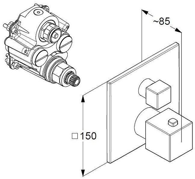 Смеситель для душа Kludi Decus 54810N575 цвет Никель брашированный