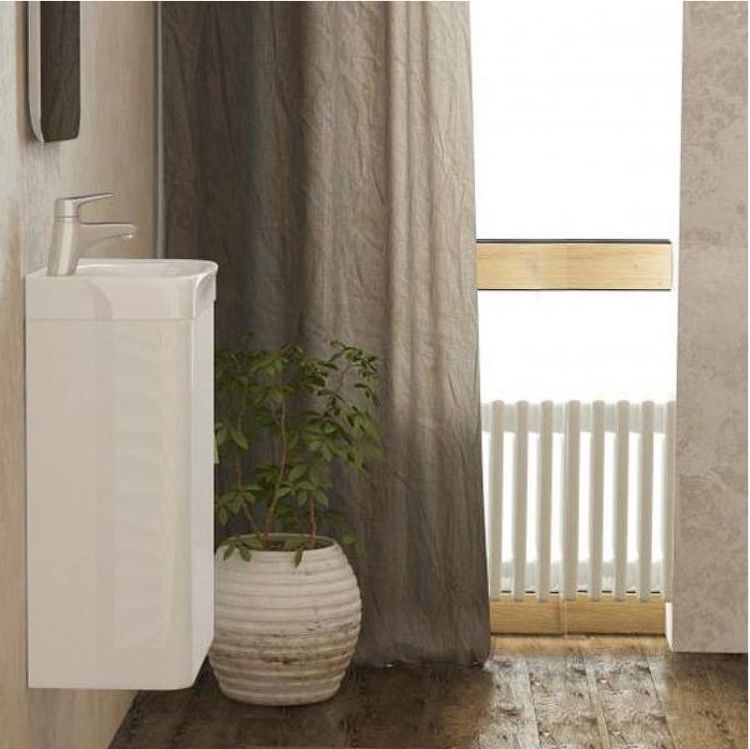 Тумба под раковину Velvex Bio 40 tp.BIO.BIO.MAXI.40.1D Белая глянцевая