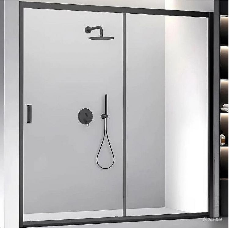 Душевая дверь Veconi Vianno VN-60 160 VN60B-160-01-C5 профиль Черный стекло прозрачное