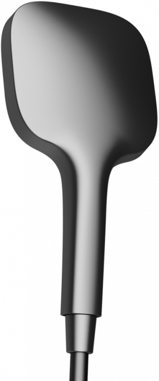 Душевая лейка SANCOS Nok square, кнопочное управление, 125x125 мм, 3 режима, цвет воронёная сталь/черный матовый, SC6002GG