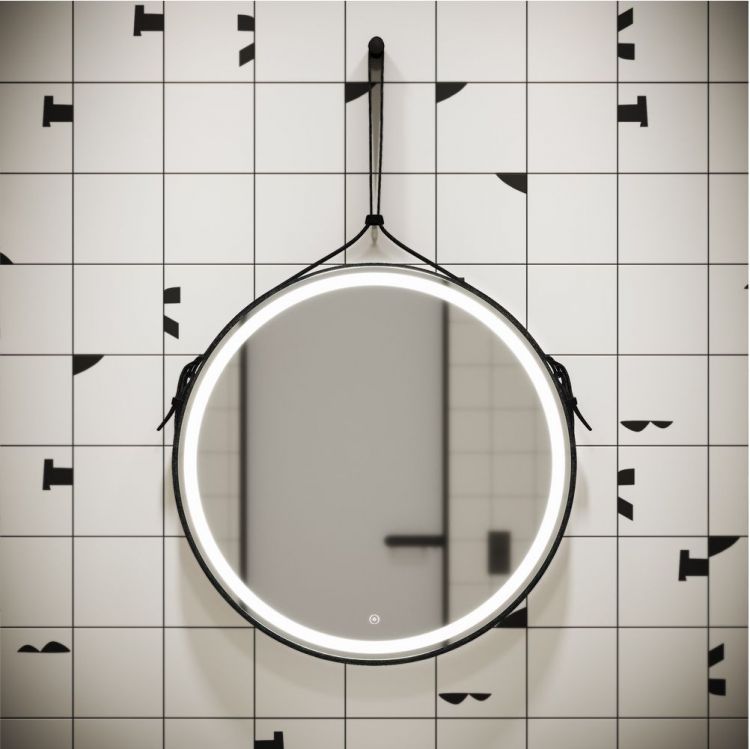 Зеркало SANCOS с подсветкой Dames, черное 650 мм, DA650