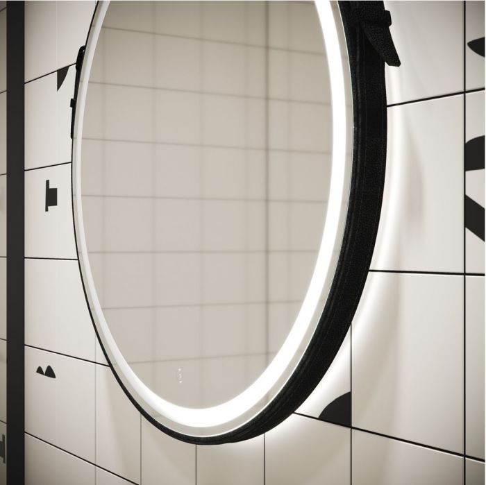 Зеркало SANCOS с подсветкой Dames, черное 650 мм, DA650