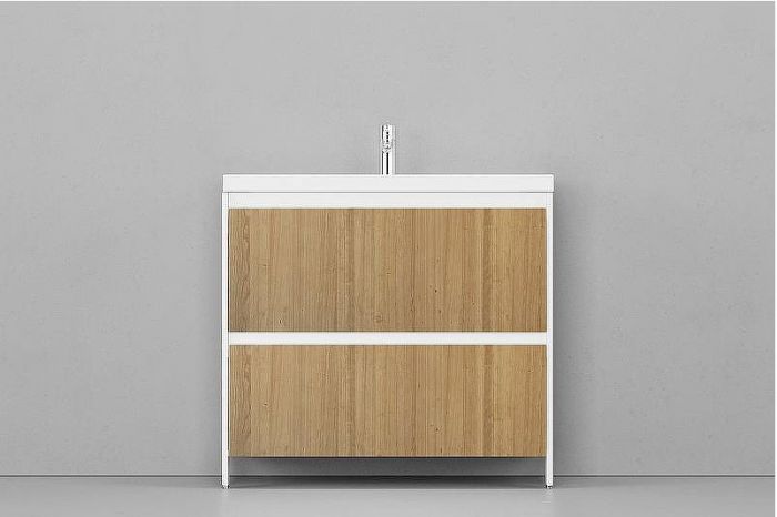 Тумба под раковину Velvex Klaufs 90 tnKLA.90.2Y.NEW-617.216 Шатанэ Белая