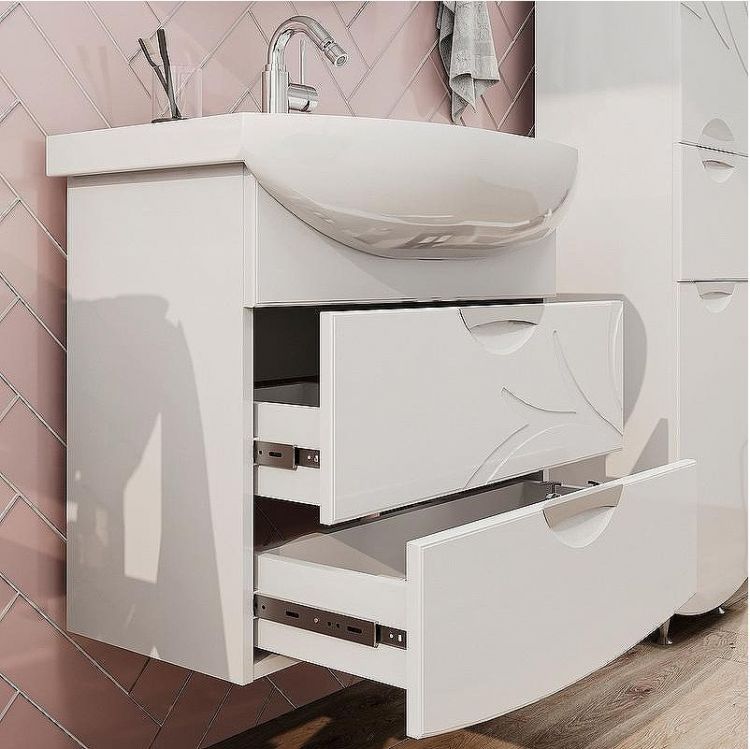 Тумба под раковину Volna Adel 70.2Y tpADEL70.2Y-01 подвесная Белая