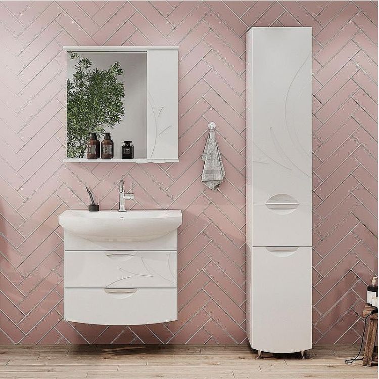 Тумба под раковину Volna Adel 70.2Y tpADEL70.2Y-01 подвесная Белая