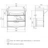 Тумба под раковину Volna Adel 70.2Y tpADEL70.2Y-01 подвесная Белая