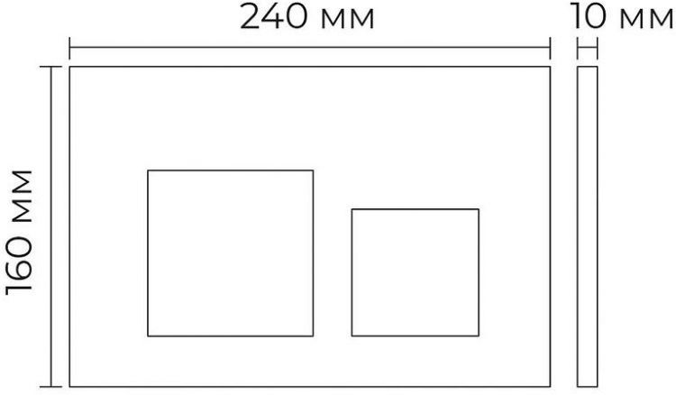 Клавиша смыва Terminus 82K24х16C цвет Хром