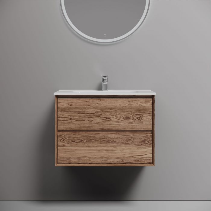 Тумба подвесная SANCOS Marmi 2.0 690х445х520 с двумя ящиками оснащенными доводчиками скрытого монтажа, дуб чарльстон,MR2.070ECH