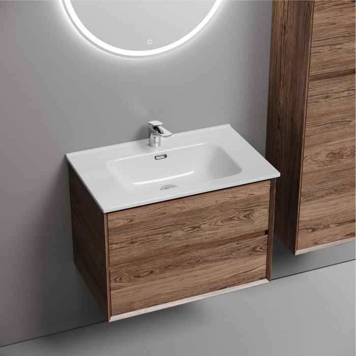 Тумба подвесная SANCOS Marmi 2.0 690х445х520 с двумя ящиками оснащенными доводчиками скрытого монтажа, дуб чарльстон,MR2.070ECH