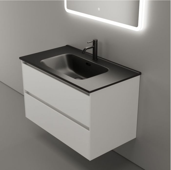 Тумба подвесная SANCOS под раковину Cento, белый глянец 790х450х500, CN80W