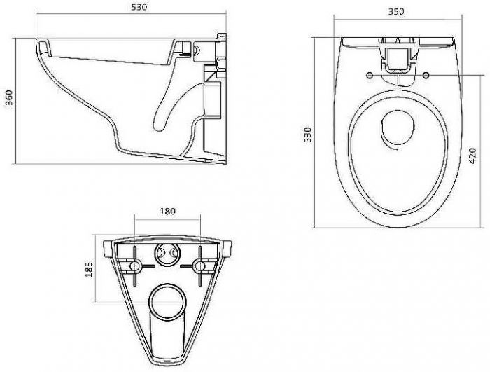 Комплект унитаза с инсталляцией Santek Бореаль Пэк 1WH302464 с сиденьем Микролифт и Белой клавишей смыва
