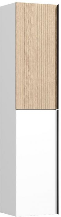 Шкаф-пенал SANCOS Delta подвесной, Дуб светлый/белый 350х300х1600, PDL35W