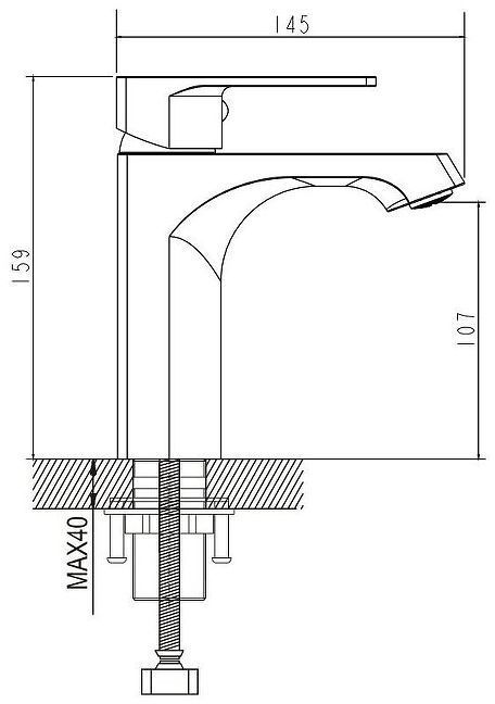 Смеситель для раковины Raffine F171 с гигиеническим душем цвет Хром