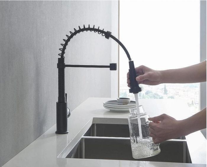 Смеситель для кухни Aquatek Европа AQ1387MB Черный матовый