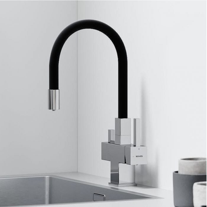 Смеситель для кухни Sancos Arno SC4005CH Хром Черный