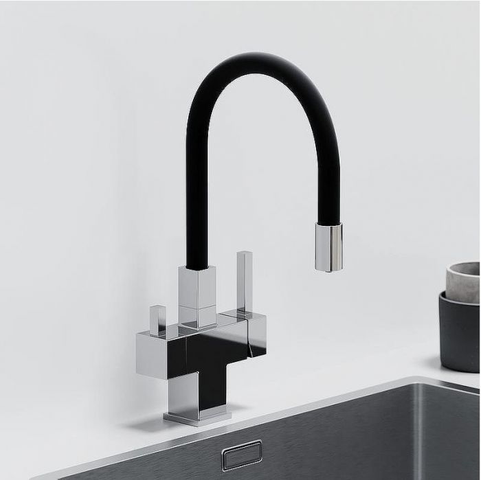 Смеситель для кухни Sancos Arno SC4005CH Хром Черный