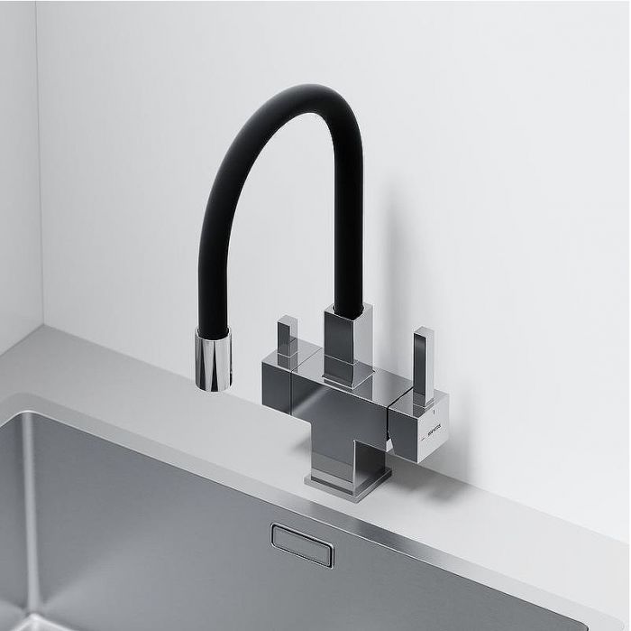 Смеситель для кухни Sancos Arno SC4005CH Хром Черный