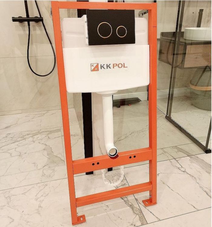 Клавиша смыва KK POL M11 V4 SPP/015/0/K Черная матовая Золото матовое