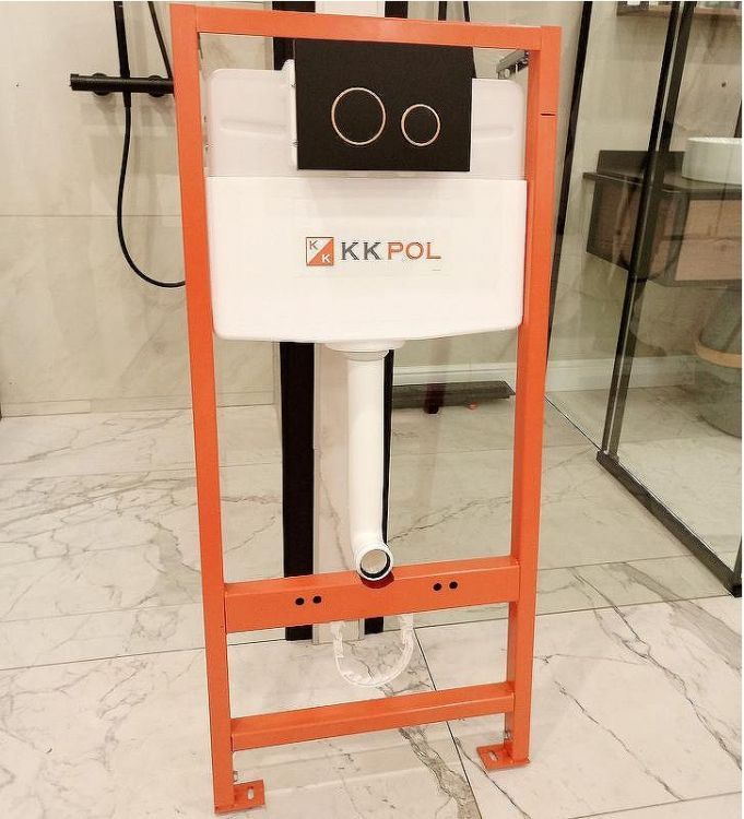 Клавиша смыва KK POL M11 V4 SPP/015/0/K Черная матовая Золото матовое