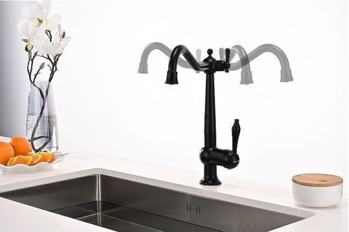 Смеситель для кухни Paulmark Retro Re213226-401 Антрацит