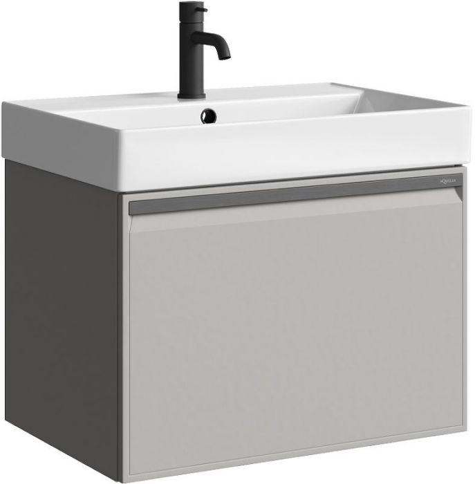 Тумба под раковину Aqwella Pure 65 PUR0165ST подвесная Серый туман