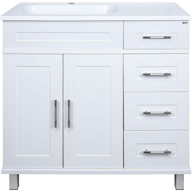 Тумба с раковиной Misty Купер 90 L УТ000010922 Белая