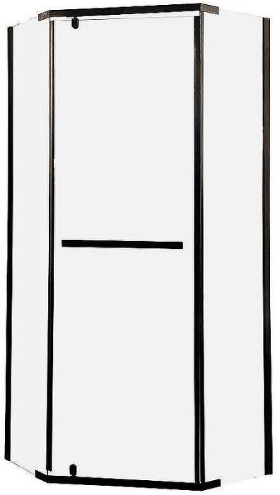 Душевой уголок Ceruttispa Chika 100x100 ZP101B профиль Черный матовый стекло прозрачное