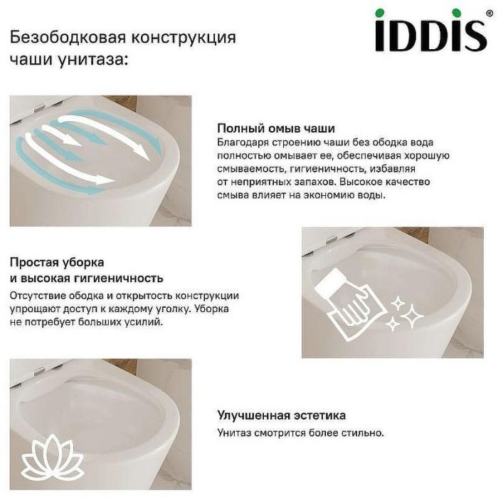 Унитаз Iddis Calipso CALRNSEi25 подвесной с сиденьем Микролифт