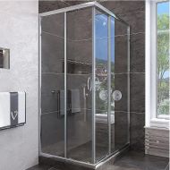 Душевой уголок Veconi Rovigo RV-113 80x80 RV113-80-01-C4 профиль Хром стекло прозрачное