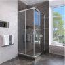 Душевой уголок Veconi Rovigo RV-113 80x80 RV113-80-01-C4 профиль Хром стекло прозрачное