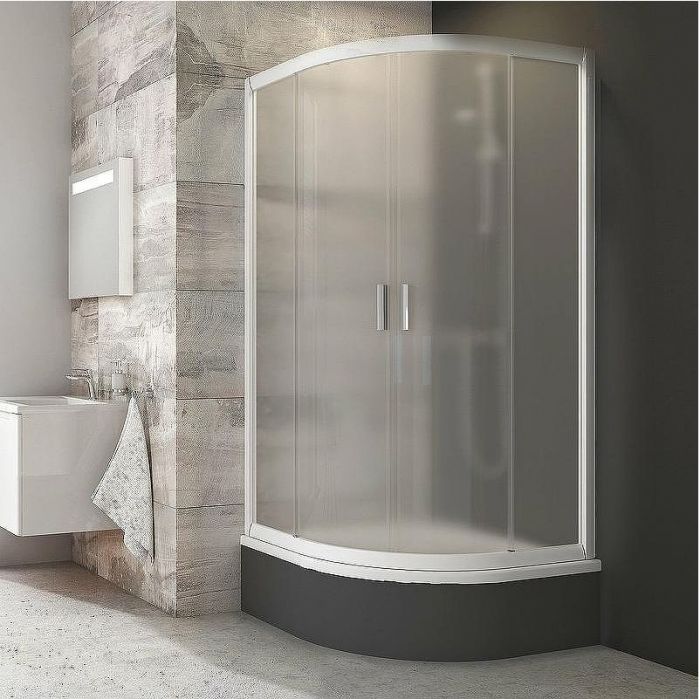 Душевой уголок Ravak Blix BLCP4-80 Sabina 80x80 3B240140ZG профиль Белый стекло Grape