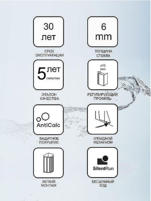 Душевой уголок Ravak Blix BLCP4-80 Sabina 80x80 3B240140ZG профиль Белый стекло Grape