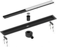 Душевой лоток Timo Drain System 70 DS230207/03 с Черной матовой решеткой / под плитку