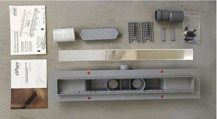 Душевой лоток Paini Klasik 850 CH850KN с решеткой Хром / под плитку