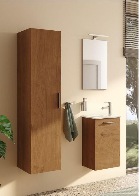 Комплект мебели для ванной Vitra Mia 40 69565 подвесной Золотой дуб