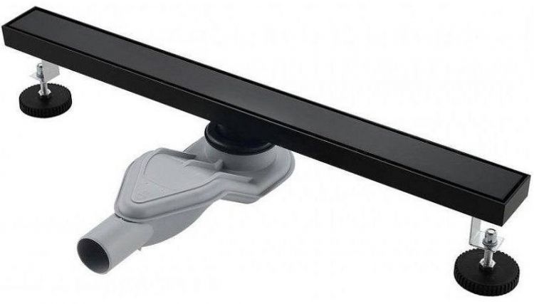 Душевой лоток Grocenberg 70 T700BL с Черной матовой решеткой / под плитку