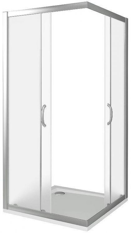 Душевой уголок Good Door Infinity CR-80-G-CH 80х80 профиль Хром стекло Грейп