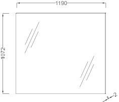 Зеркало Jacob Delafon STRUKTURA EB1211 119 см