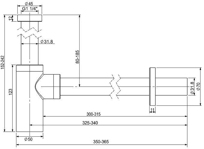Сифон для раковины Wellsee Drainage System 182108000 цвет Белый матовый Сифон для раковины Wellsee Drainage System 182108000 цвет Белый матовый