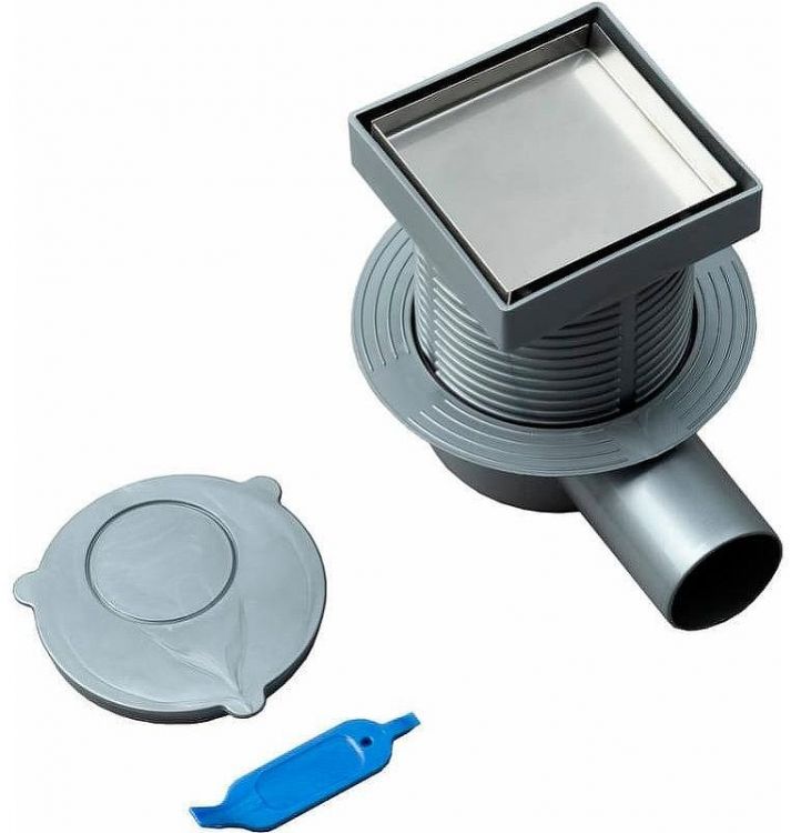 Душевой трап Logan L005-100 306895 с решеткой Нержавеющая сталь / под плитку