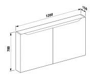Зерк. шкаф Laufen MODERNA PLUS, белый, 4.4512.1.054.463.1