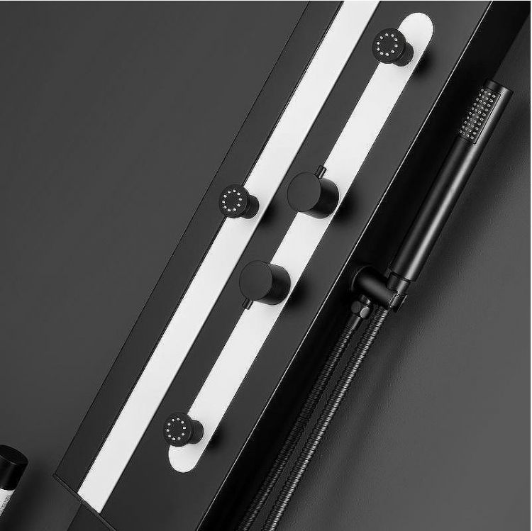 Душевая панель Black&White Gravity GR027 027000 с гидромассажем Черная матовая Белая матовая