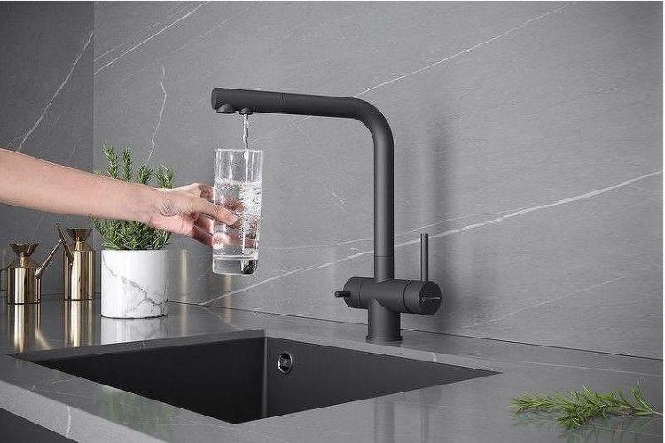 Смеситель для кухни KUCHENSTERN FOKUS-F 400GM40 цвет Вороненая сталь